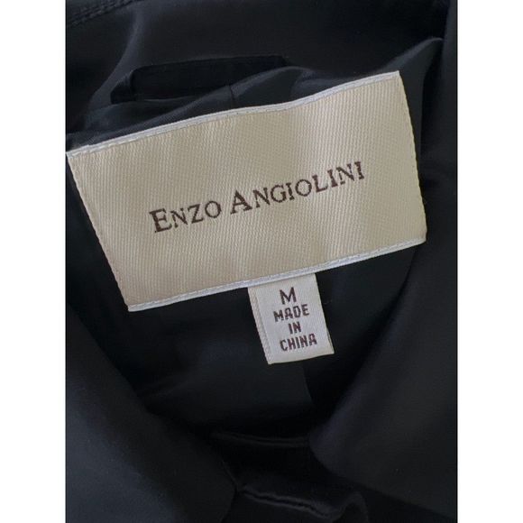 Enzo Angiolini sz M Black Atomic Starburst Long Coat - Picture 6 of 7
